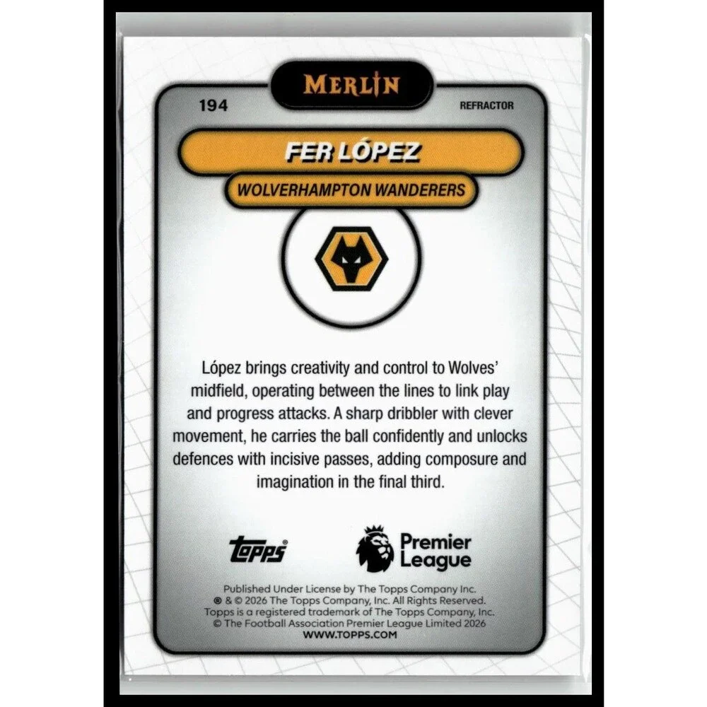 2026 Merlin Premier League #194 Fer López Refractor